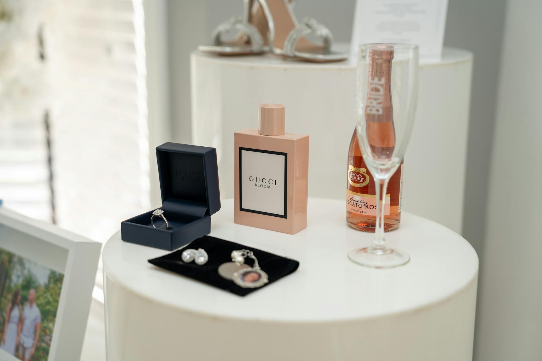 champagne perfume and jewelry